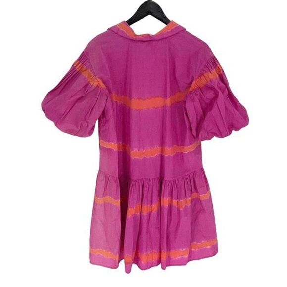 WKND Womens Collared Puff Balloon Sleeve Frock It Dress Pink Size Large NWT - Picture 4 of 10